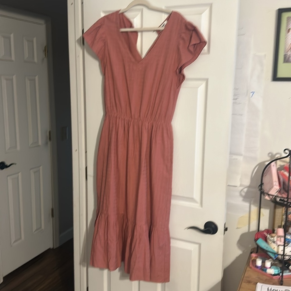 Amalli TALLIA Terracotta V-Neck Dress